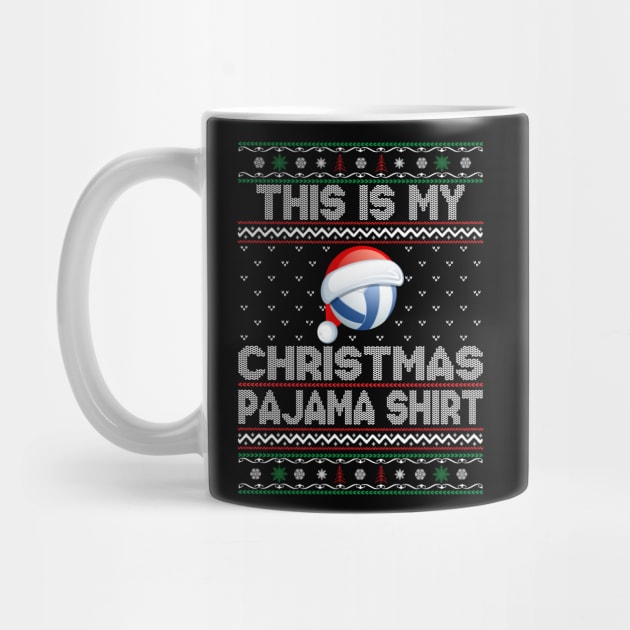 This Is My Christmas Pajama shirt Volleyball Christmas by DragonTees